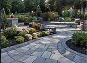 Completed landscaping project